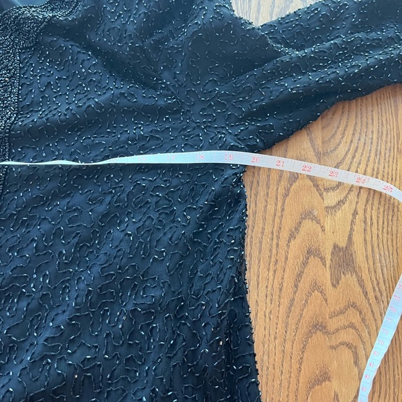 LAST CALL Vintage Laurence Kazar Black Silk Beaded Evening Jacket Size XL - Picture 2 of 9